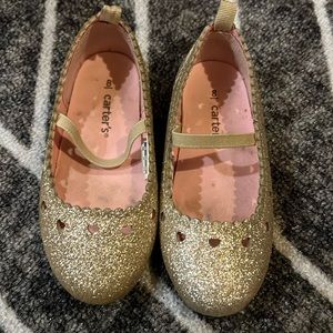 Gold toddler ballet flats